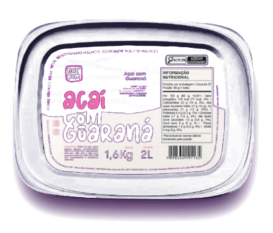 Açaí com Guaraná 1,6Kg / 2L