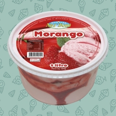 Pote de Sorvete 1Litro Sabor Morango